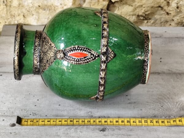 Grand vase marocain en céramique de couleur verte – Image 11