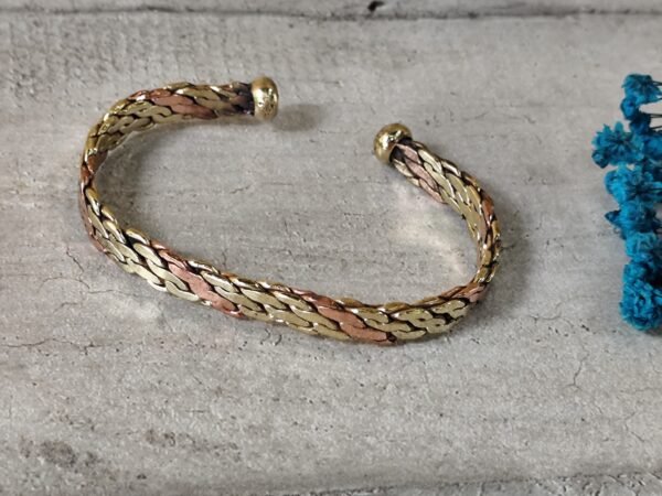 Bracelet en cuivre tressage artisanal – Image 2