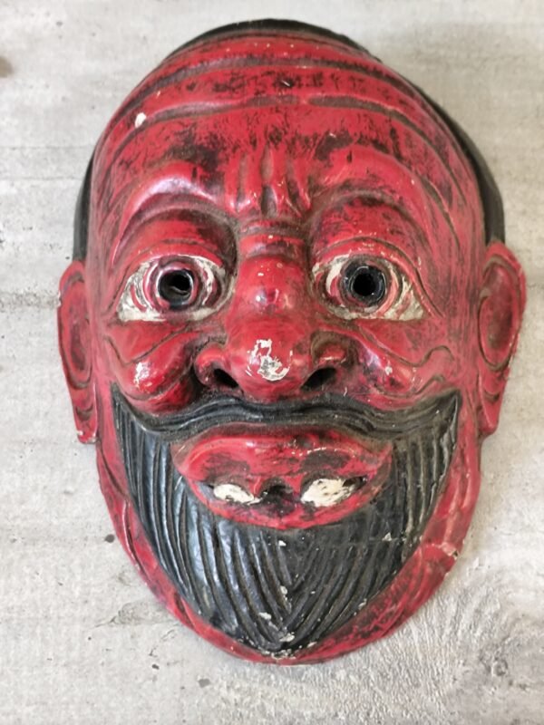 Ancien masque mural ethnique indonesien – Image 2