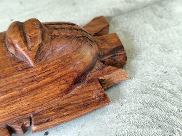 masque africain en bois, vintage Africain Bois Sculpté Tribal Masque Art Populaire Maison Mur Décor Marron Traditionnel Ethnique Tribal Art – Image 8