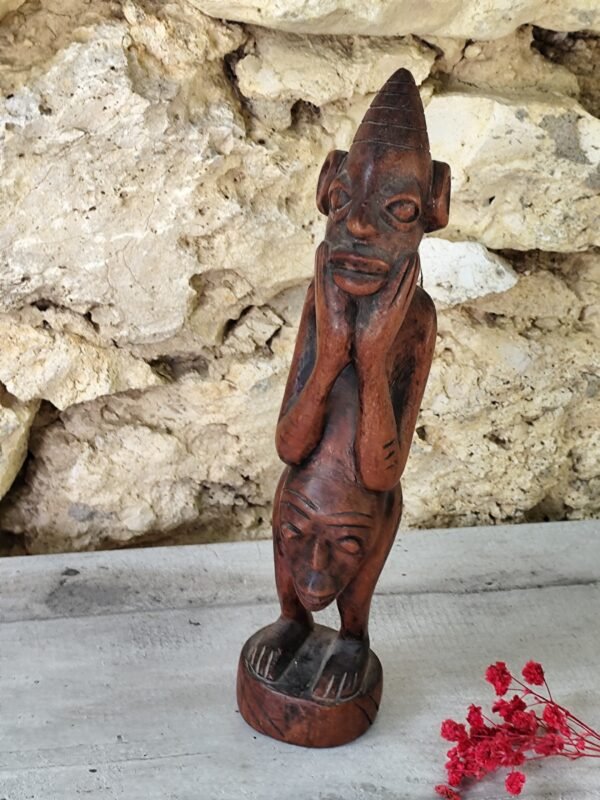 Statue ancienne africaine en bois Sénégal