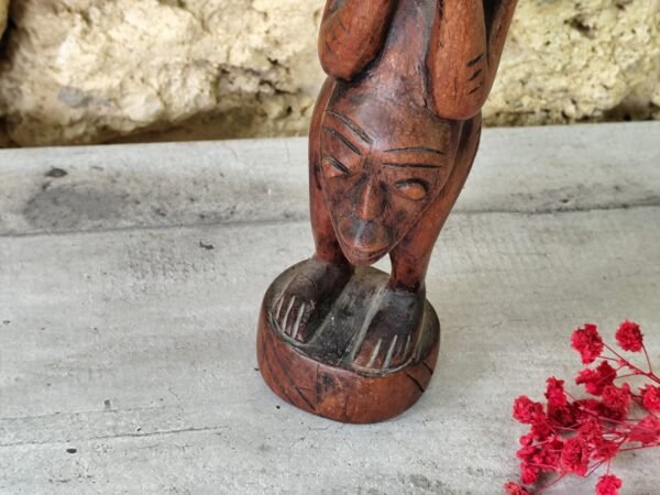 Statue ancienne africaine en bois Sénégal – Image 4