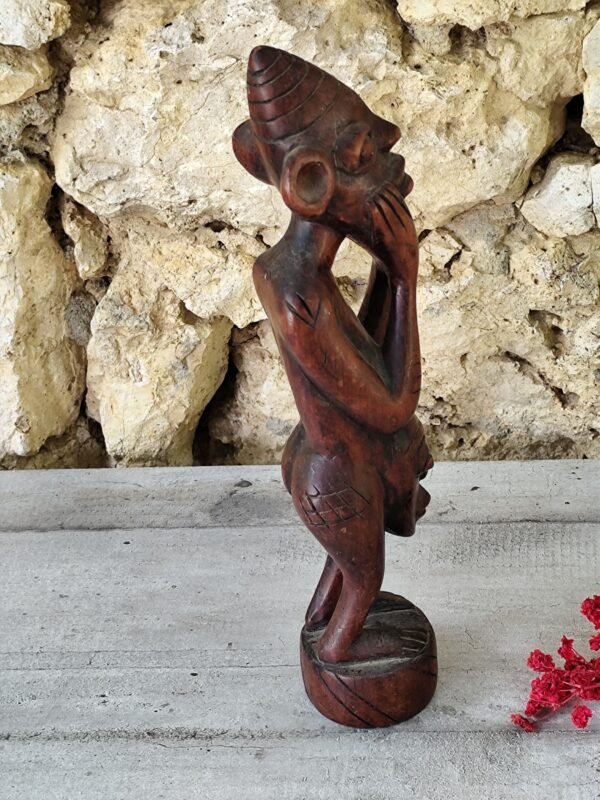 Statue ancienne africaine en bois Sénégal – Image 5