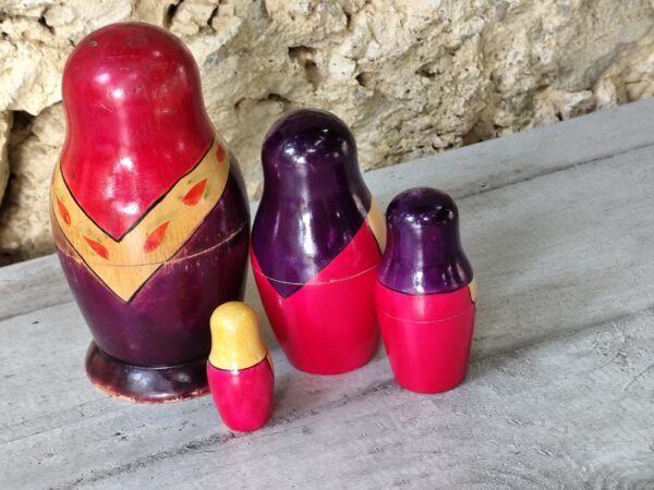 Lot de poupées anciennes russes en bois matryoshka anciennes – Image 6