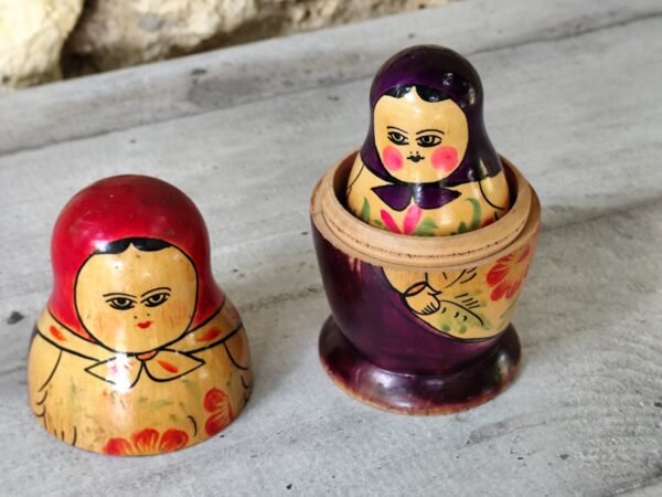 Lot de poupées anciennes russes en bois matryoshka anciennes – Image 7