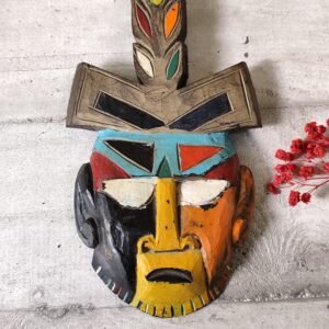 Masque Tiki en bois de Cancun Mexique