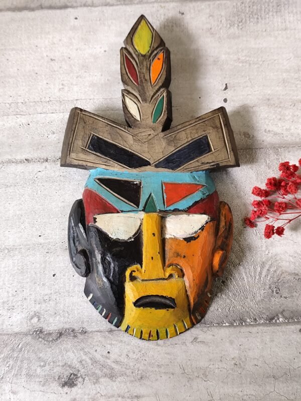 Masque Tiki en bois de Cancun Mexique