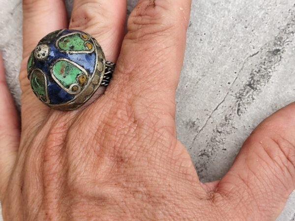 rare ancienne bague berbère en email – Image 6