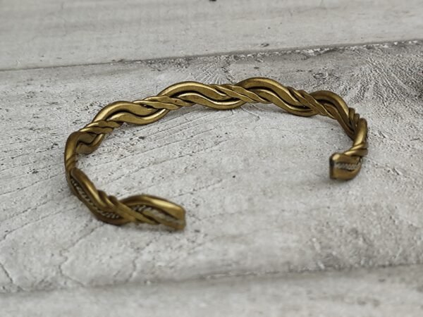 Bracelet jonc artisanal berbère vintage en métal ancien jonc bracelet jonc ethnique – Image 4