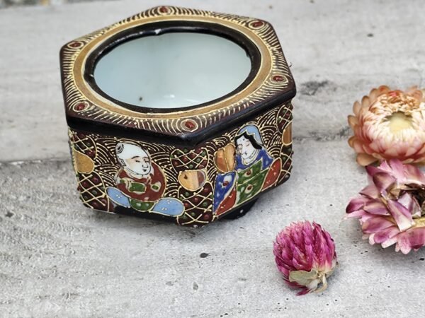 Pot à encens brûle parfum en porcelaine satsuma Japon – Image 5