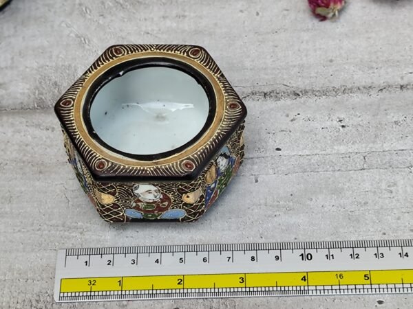 Pot à encens brûle parfum en porcelaine satsuma Japon – Image 9
