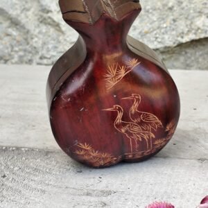 Boite en bois chinoise avec des grues