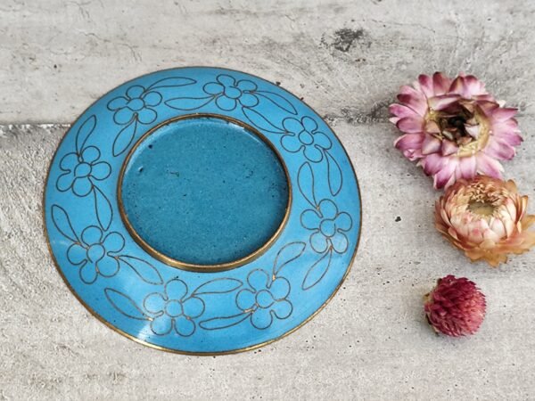 Coupelle en émaux cloisonnés,coupelle asiatique en émail fleurs de cerisiers – Image 6
