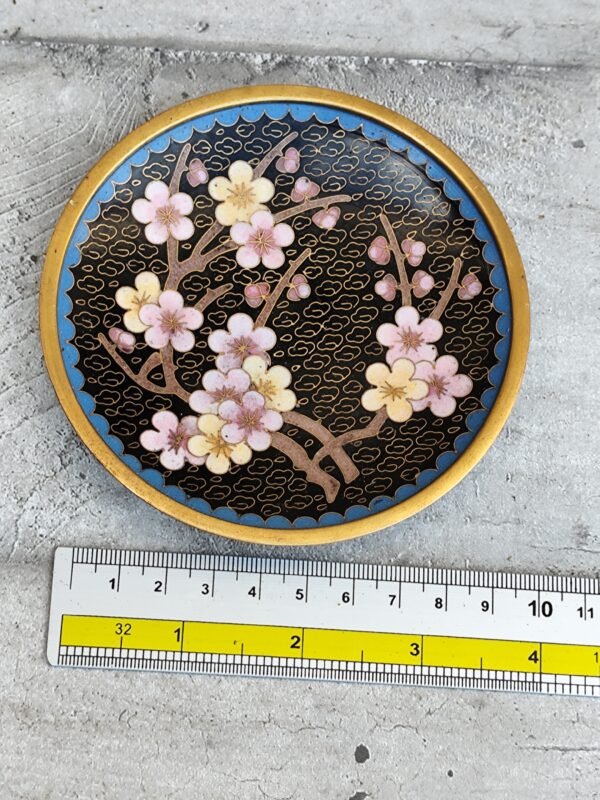 Coupelle en émaux cloisonnés,coupelle asiatique en émail fleurs de cerisiers – Image 7