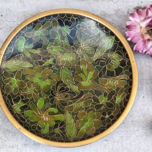 Coupelle en émaux cloisonnés,coupelle asiatique en émail