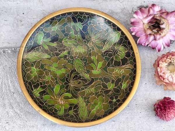 Coupelle en émaux cloisonnés,coupelle asiatique en émail