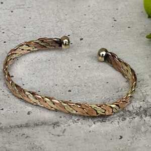 Bracelet en cuivre tressage artisanal