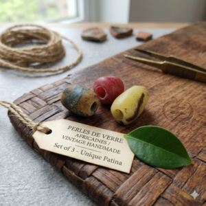 Perles de Verre Anciennes Africaines