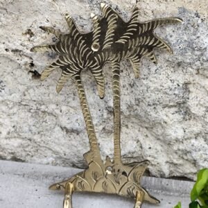 Patère Palmier en Laiton – Artisanat du Maroc