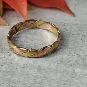 Bague Marocaine en Cuivre et Laiton – Tressage Artisanal