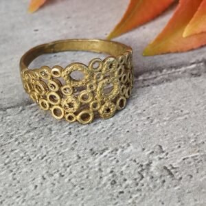 Bague Marocaine en Laiton – Dentelle Berbère
