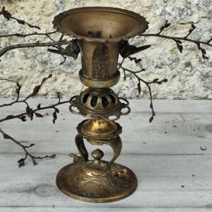 Ancien encensoir en laiton – Oiseau protecteur – Objet rituel & décoratif