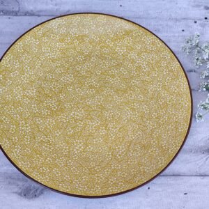 Assiette Narumi – Jaune floral vintage – Porcelaine japonaise