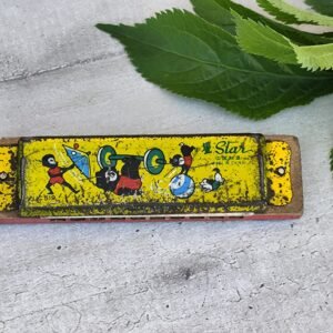 Harmonica vintage “Star” • Illustrations cirque & animaux • Made in China • Années 70–90