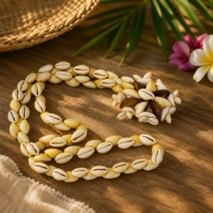 Collier en cauris naturels – esprit bohème & artisanat marin