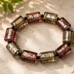Bracelet en perles de verre artisanal – Bijou zen et élégant